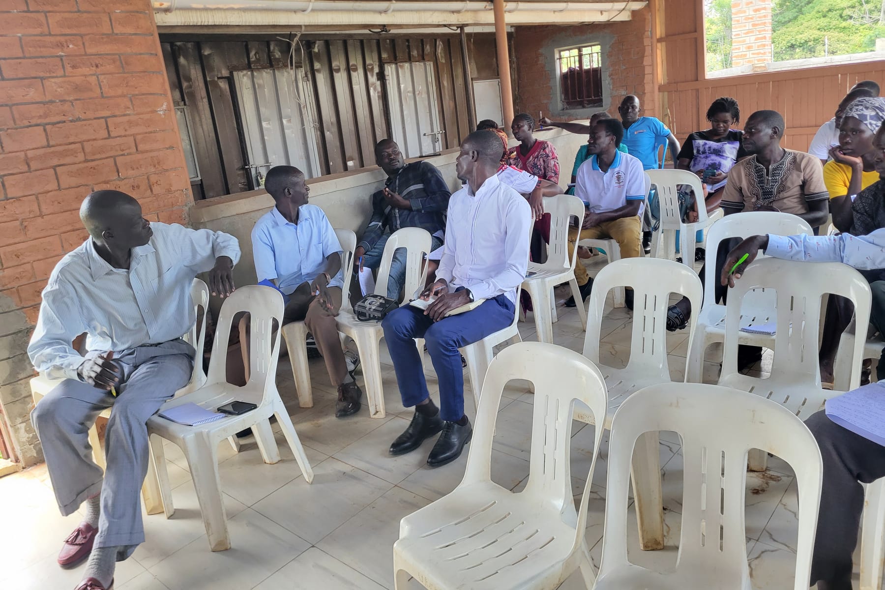 Community members receiving housing support guidance